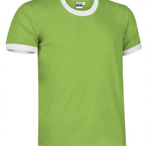 Camiseta manga corta bicolor Valento COMBI-Verde Manzana-Blanco