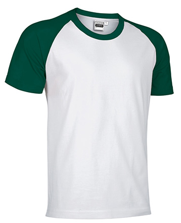 Camiseta de manga corta bicolor Valento CAIMAN-Blanco-Verde Botella