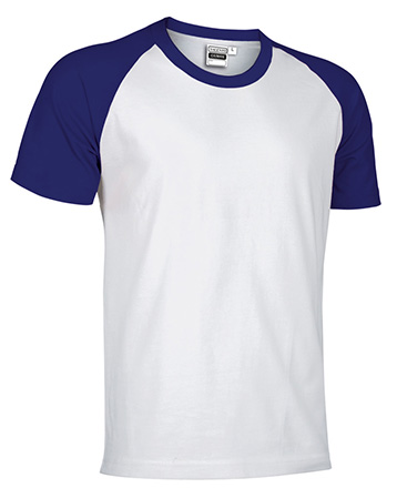 Camiseta de manga corta bicolor Valento CAIMAN-Blanco-Violeta Berenjena
