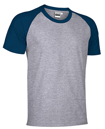 Camiseta de manga corta bicolor Valento CAIMAN-Marengo Vigoré-Azul Marino Orión