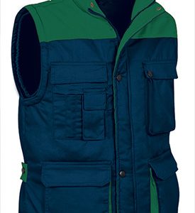 Chaleco bicolor acolchado Valento THUNDER-Azul Marino Orión-Verde Kelly