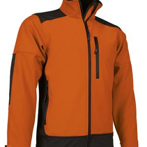 Chaqueta Softshell Valento SAPONI-Naranja Fiesta-Negro