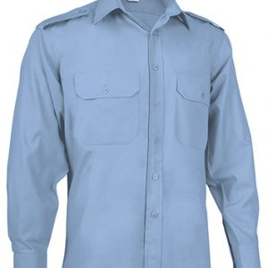Camisa de manga larga con galones Valento VIGILANT-Azul Celeste