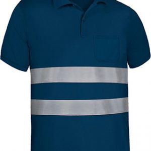 Polo de manga corta Visibilidad Realzada VALENTO KERRY-Azul Marino Orion