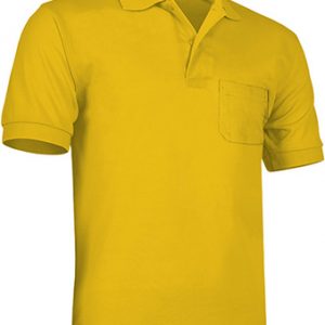 Polo de manga corta con bolsillo Valento HAWK-Amarillo Girasol