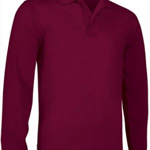 Polo de manga larga Valento PREDATOR-Granate Caoba
