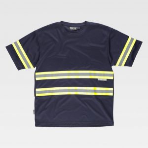 Camiseta de manga corta cintas reflectantes WORKTEAM C3936