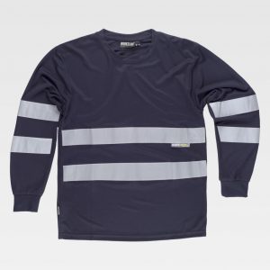 Camiseta de manga larga cintas reflectantes WORKTEAM C3938