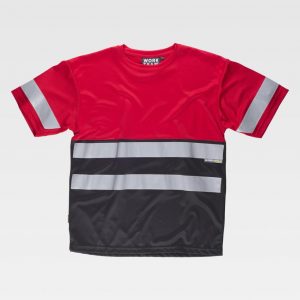 Camiseta de manga corta cintas reflectantes WORKTEAM C3940