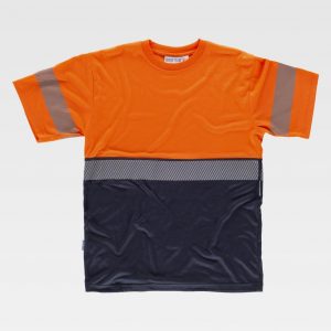 Camiseta de manga corta cintas reflectantes WORKTEAM C6030