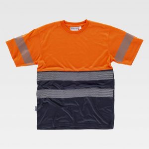 Camiseta de manga corta cintas reflectantes WORKTEAM C6040