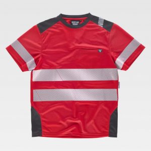 Camiseta de manga corta cintas reflectantes WORKTEAM C9242