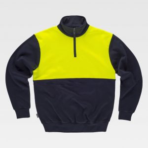 Sudadera cuello cremallera WORKTEAM C9840