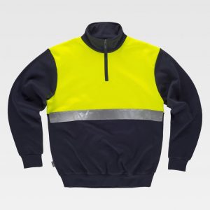 Sudadera cuello cremallera WORKTEAM C9841