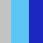 Gris claro-Azul turquesa-Azul azulina