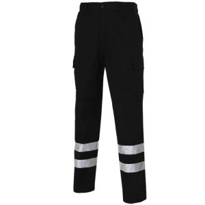 Pantalón con bandas reflectantes SEANA TEXTIL MULTI-RE-2B-Negro