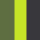 Verde kaki-Amarillo fluor-Gris oscuro