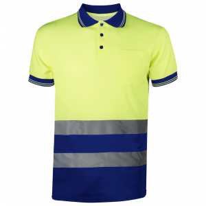 Polo de manga corta Alta Visibilidad WORKO PIQUE COMBINADO AV WR.2.312